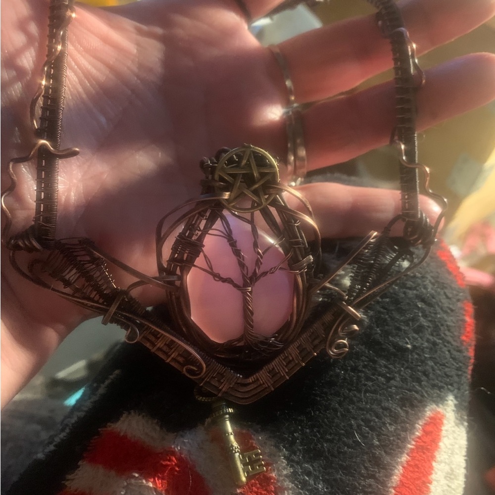 Wire wrapped necklace